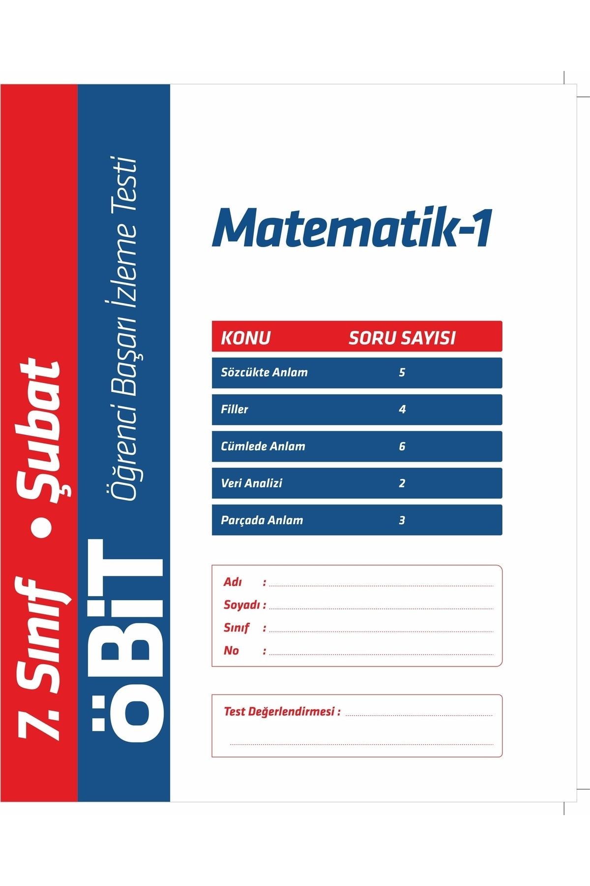 Matematik Öğrenci Başarı Takip Branş Testleri