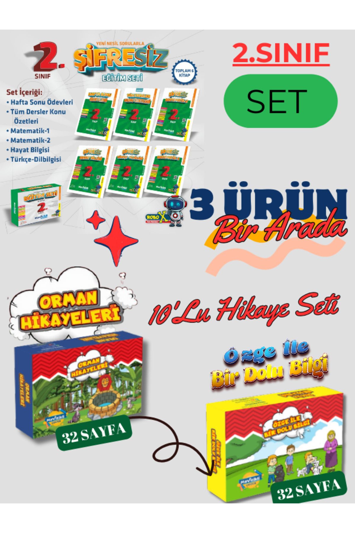 2.SINIF SET ve 2 FARKILI HİKAYE SETİ