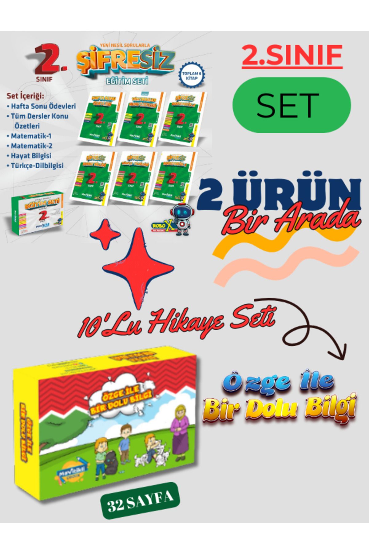 2.SINIF SET ve ÖZGE İLE BİR DOLU BİLGİ HİKAYE SETİ