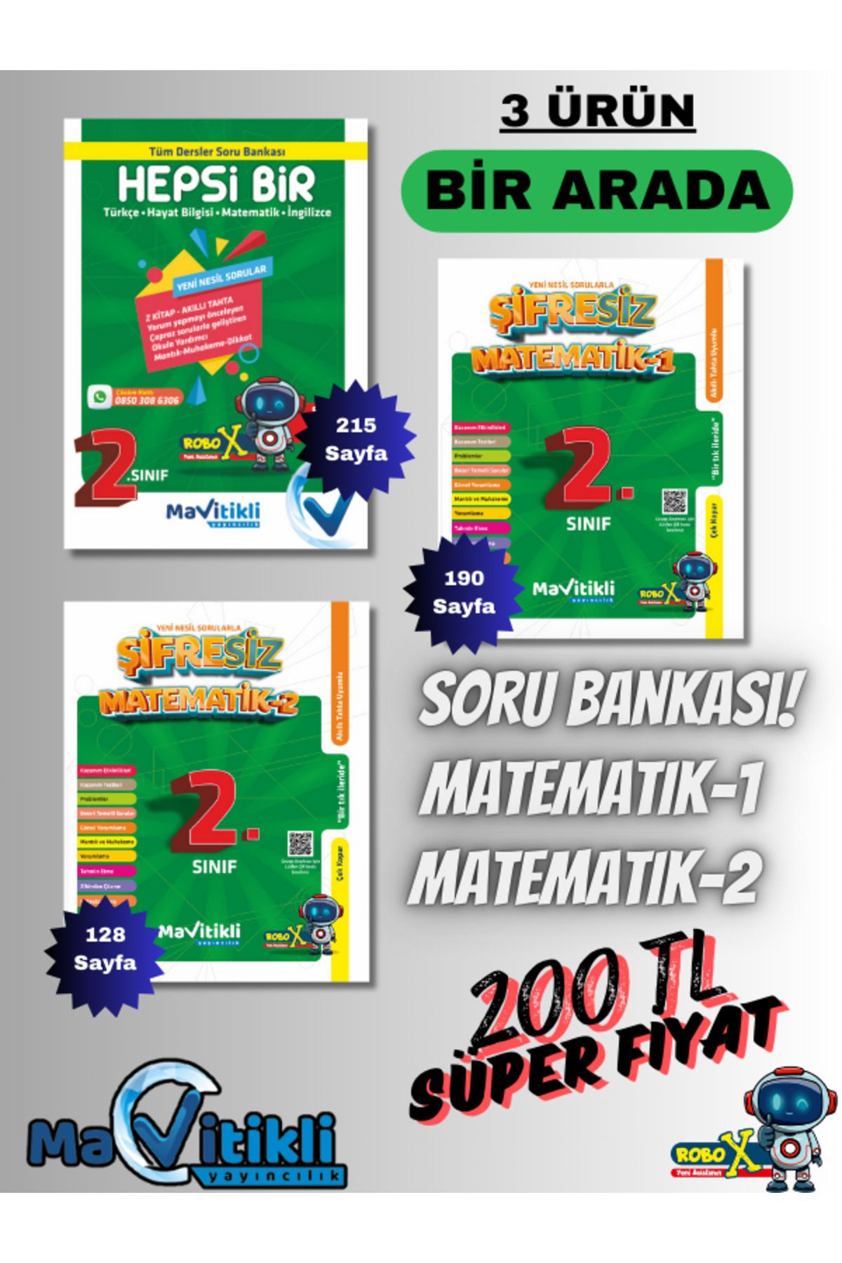 2.SINIF SORU BANKASI ve MATEMATİK 1-2
