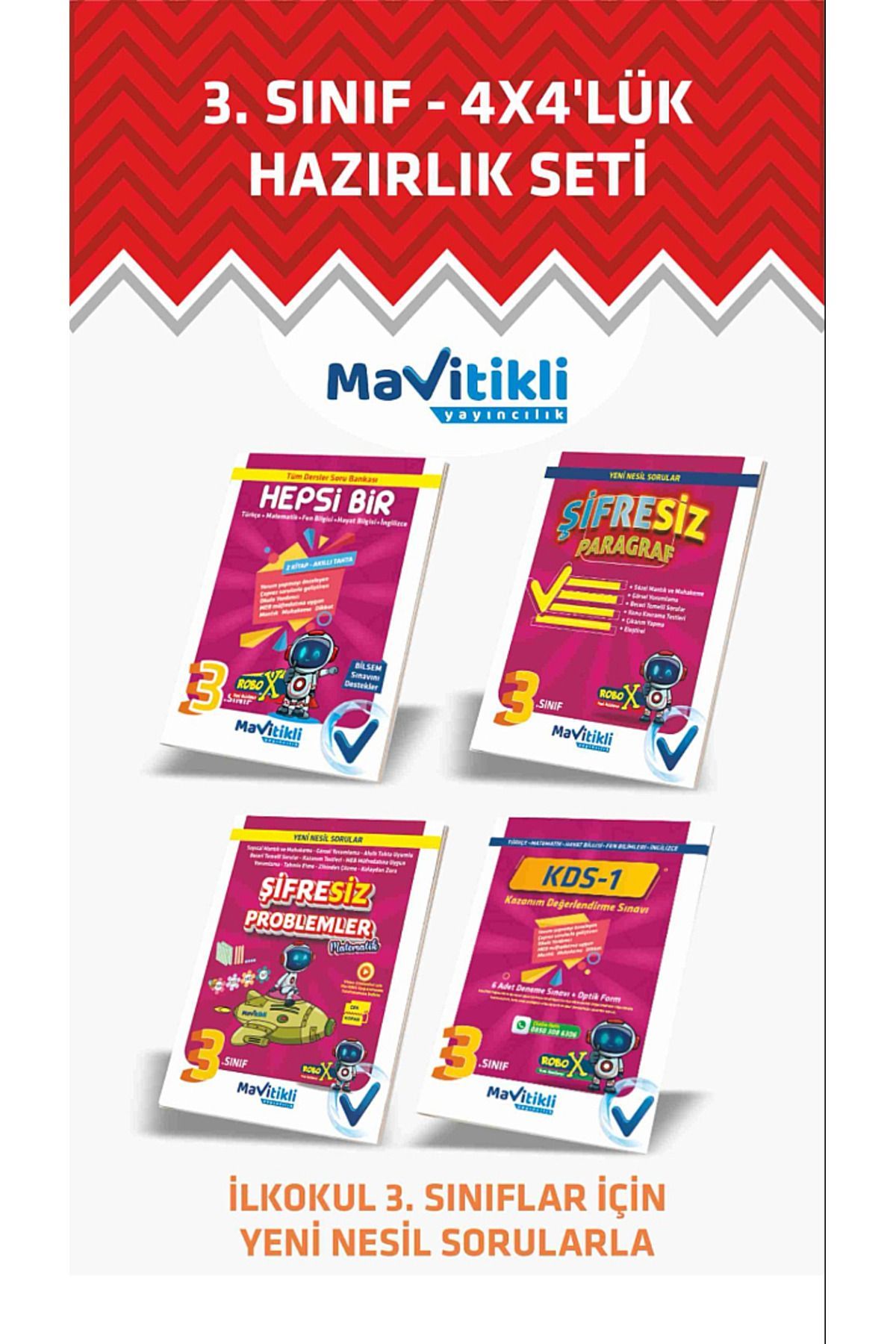 3.SINIF 4X4 HAZIRLIK SETİ ( 4 FARKLI KİTAP )