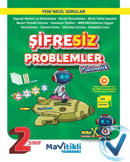 Mavitikli Yayıncılık  2.SINIF ŞİFRESİZ PROBLEM Kitabı resmi