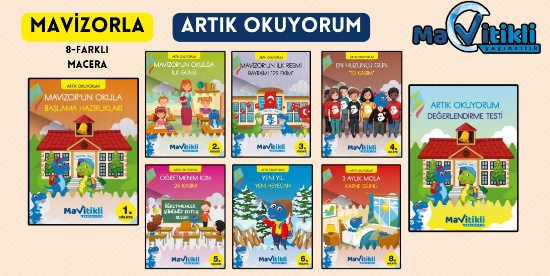 Mavitikli Yayıncılık MAVİZORLA ARTIK OKUYORUM 8'li Hikaye seti resmi