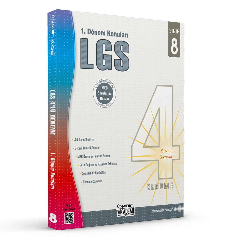 8. Sınıf – LGS 4’lü Deneme – 1. Dönem Konuları